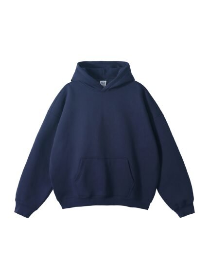 Streetwear Unisex Oversized Blue Fleece Hoodie