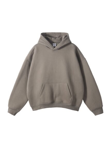 Streetwear Unisex Oversized Coffee Fleece Hoodie