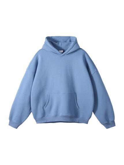 Streetwear Unisex Oversized Sky Blue Fleece Hoodie