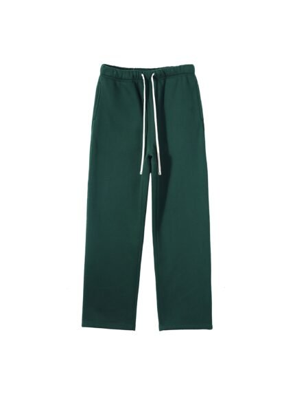 Unisex Green Straight Sweatpants