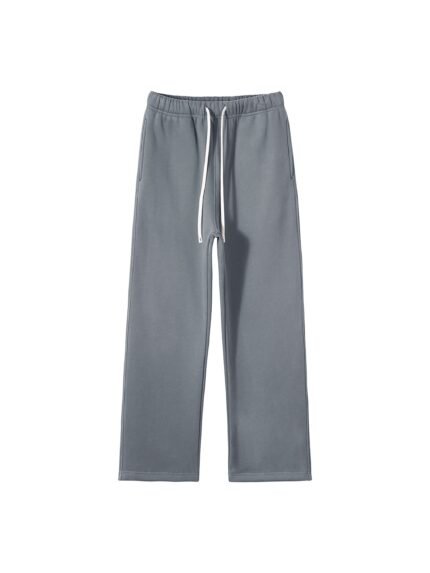 Unisex Grey Straight Sweatpants